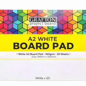 GRAFTON A2 BOARD PAD (160GSM 20 SHEET) WHITE