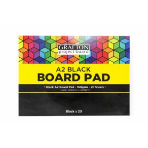 GRAFTON A2 BOARD PAD (160GSM 20 SHEET) BLACK