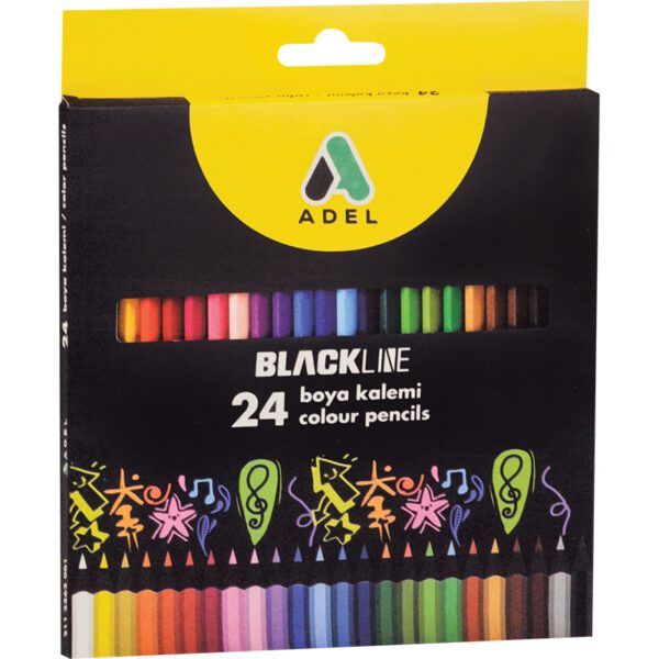 ADEL BLACKLINE COLOURED PENCILS 24'S