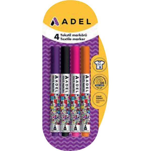 ADEL TEXTILE MARKER CLASSIC COLOURS 4'S