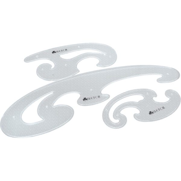 TECHNICAL DRAWING FRENCH CURVES SET OF 3'S