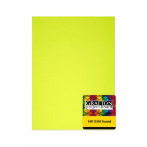 GRAFTON A2 160GSM BOARD (5 PK) - DAY GLO YELLOW