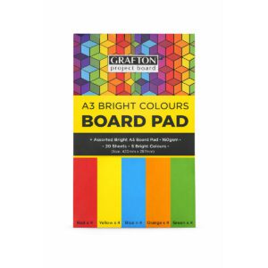 GRAFTON A3 BOARD PAD (20 SHEET) BRIGHT MULTICOLOUR