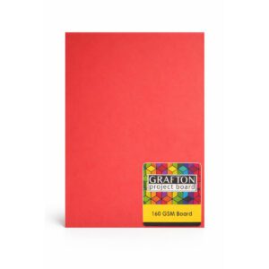 GRAFTON A3 160GSM BOARD (100 PACK) - BRIGHT RED