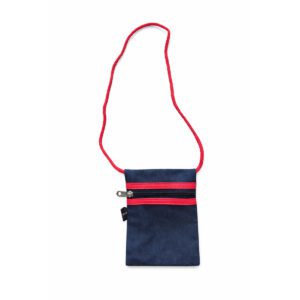 PRODUCTS > BACK TO SCHOOL DENIM MONEY BAG WITH STRING RED