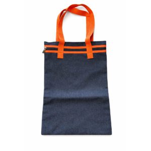 PRODUCTS > BACK TO SCHOOL DENIM LIBRARY BAG ORANGE