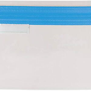 PRODUCTS > BACK TO SCHOOL CLEAR EXAM PENCIL BAG 33cm LIGHT BLUE
