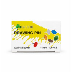 DRAWING PINS / THUMB TACKS 11mm BOXED 100`s SILVER